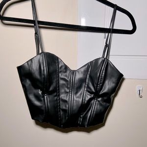 ZARA Pleather Bustier